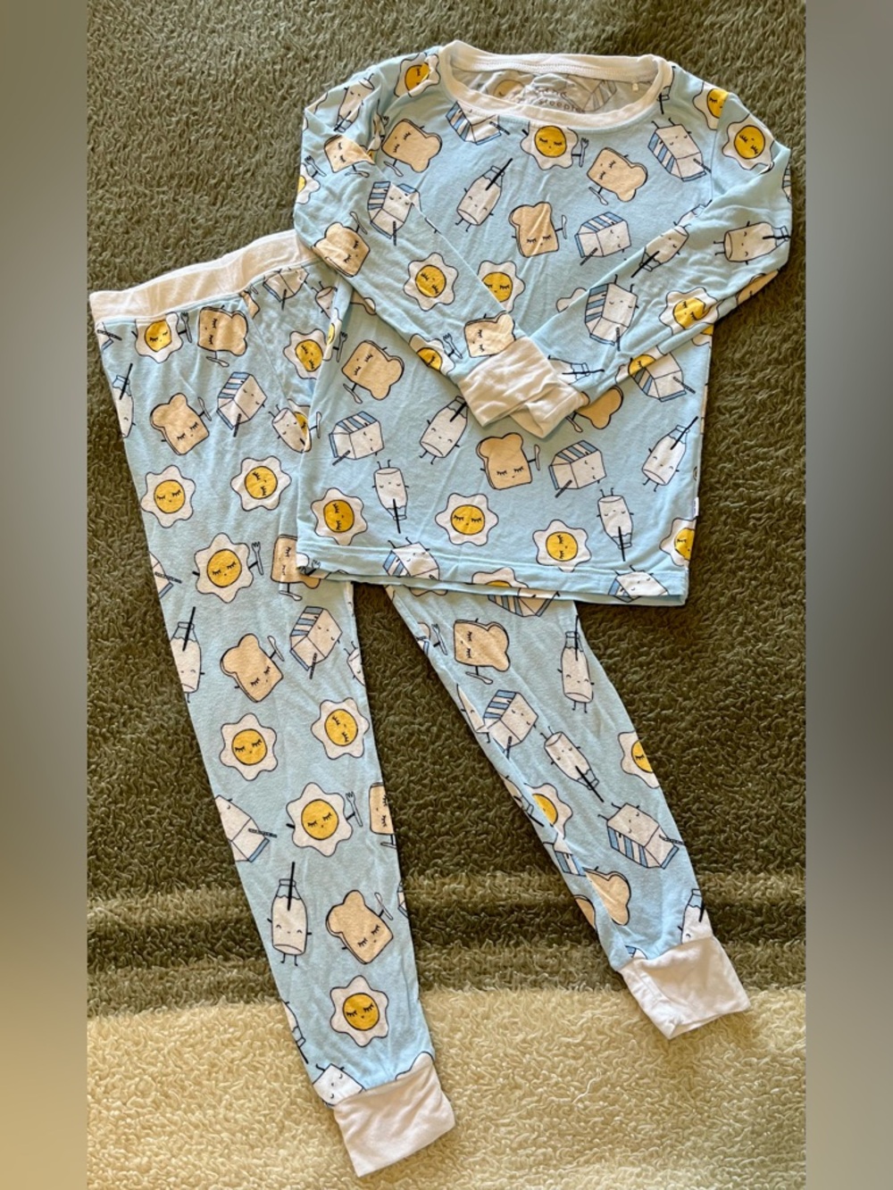 Little Sleepies 3T Long Sleeved Pajama Set- Breakfast Buddies